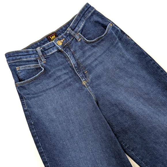 Lee Women's Wide Leg Jeans - Classic Blue - Picture 1 of 6